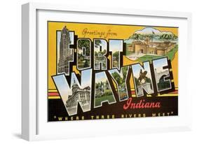 Greetings from Ft. Wayne, Indiana-null-Framed Art Print