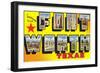 Greetings from Ft. Worth, Texas-null-Framed Art Print