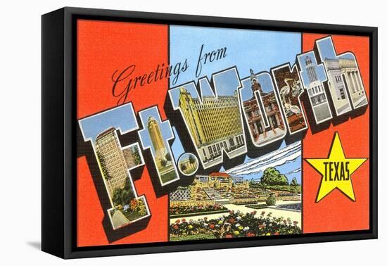 Greetings from Ft. Worth, Texas-null-Framed Stretched Canvas