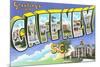 Greetings from Gaffney, South Carolina-null-Mounted Premium Giclee Print