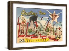 Greetings from Gainesville, Texas-null-Framed Art Print