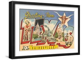 Greetings from Gainesville, Texas-null-Framed Art Print