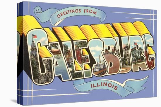 Greetings from Galesburg, Illinois-null-Stretched Canvas