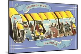 Greetings from Galesburg, Illinois-null-Mounted Art Print