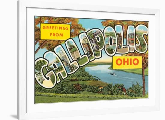 Greetings from Gallipolis, Ohio-null-Framed Art Print