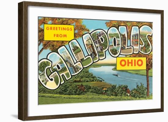 Greetings from Gallipolis, Ohio-null-Framed Art Print