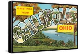 Greetings from Gallipolis, Ohio-null-Framed Stretched Canvas