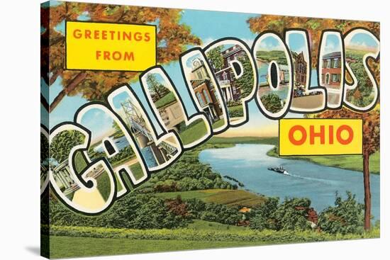 Greetings from Gallipolis, Ohio-null-Stretched Canvas