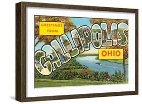 Greetings from Gallipolis, Ohio-null-Framed Art Print