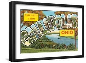 Greetings from Gallipolis, Ohio-null-Framed Art Print