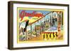 Greetings from Galveston, Texas-null-Framed Art Print