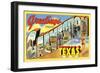 Greetings from Galveston, Texas-null-Framed Art Print