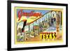 Greetings from Galveston, Texas-null-Framed Premium Giclee Print