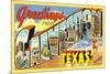 Greetings from Galveston, Texas-null-Mounted Premium Giclee Print