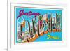 Greetings from Galveston, Texas-null-Framed Art Print