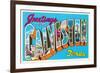 Greetings from Galveston, Texas-null-Framed Art Print