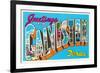 Greetings from Galveston, Texas-null-Framed Art Print