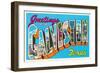 Greetings from Galveston, Texas-null-Framed Art Print