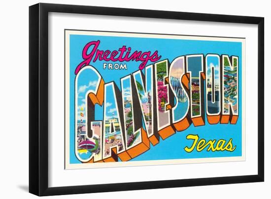 Greetings from Galveston, Texas-null-Framed Art Print