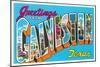 Greetings from Galveston, Texas-null-Mounted Art Print