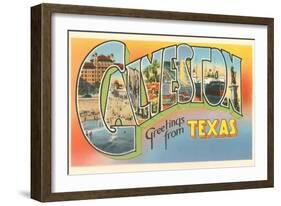 Greetings from Galveston, Texas-null-Framed Art Print