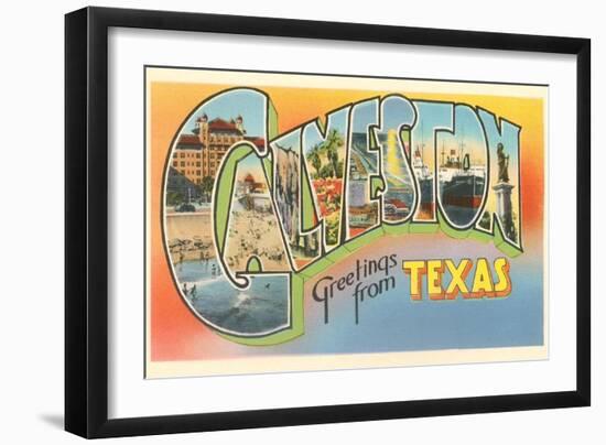 Greetings from Galveston, Texas-null-Framed Art Print