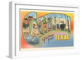 Greetings from Galveston, Texas-null-Framed Art Print