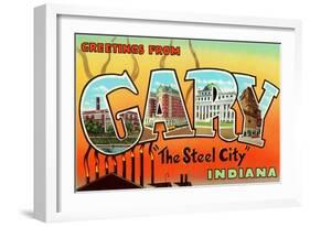 Greetings from Gary, Indiana-null-Framed Art Print