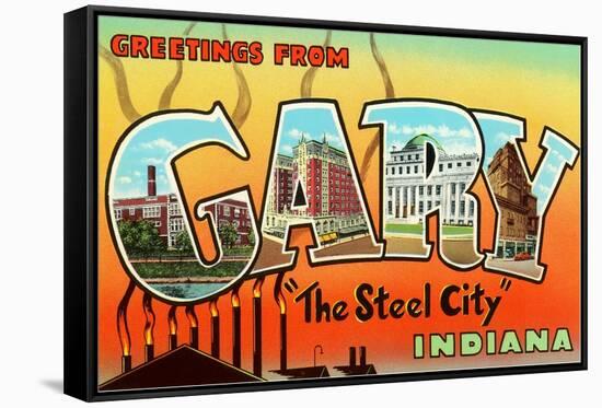 Greetings from Gary, Indiana-null-Framed Stretched Canvas