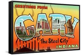 Greetings from Gary, Indiana-null-Framed Stretched Canvas