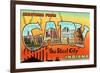 Greetings from Gary, Indiana-null-Framed Art Print