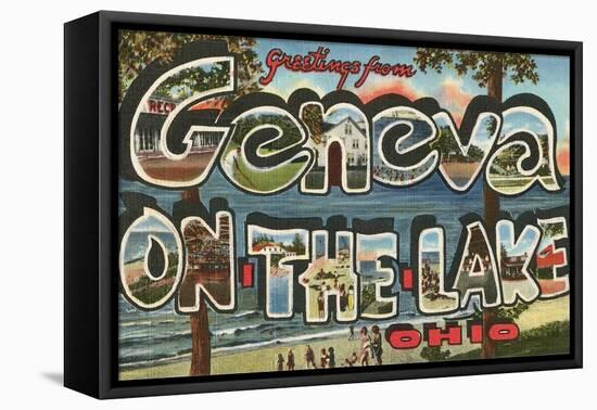Greetings from Geneva on the Lake, Ohio-null-Framed Stretched Canvas