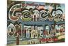 Greetings from Geneva on the Lake, Ohio-null-Mounted Art Print