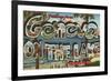 Greetings from Geneva on the Lake, Ohio-null-Framed Premium Giclee Print