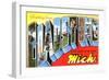 Greetings from Gladstone, Michigan-null-Framed Art Print