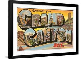 Greetings from Grand Canyon, Arizona-null-Framed Premium Giclee Print