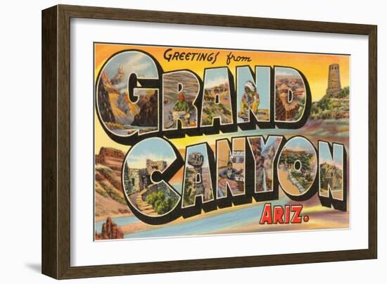 Greetings from Grand Canyon, Arizona-null-Framed Art Print