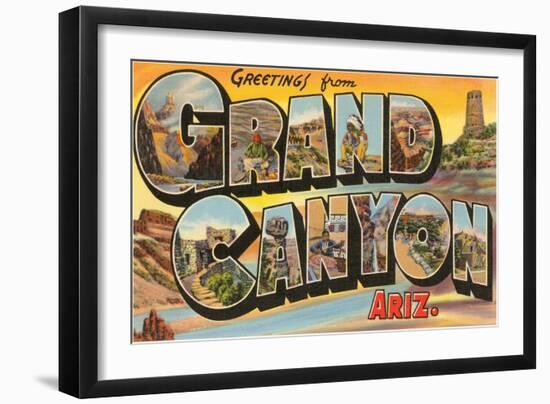 Greetings from Grand Canyon, Arizona-null-Framed Art Print