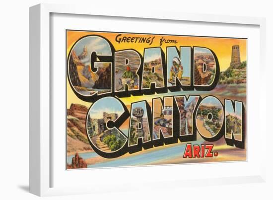 Greetings from Grand Canyon, Arizona-null-Framed Art Print