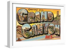 Greetings from Grand Canyon, Arizona-null-Framed Art Print