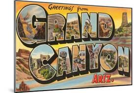 Greetings from Grand Canyon, Arizona-null-Mounted Art Print