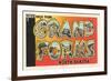 Greetings from Grand Forks, North Dakota-null-Framed Premium Giclee Print