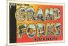 Greetings from Grand Forks, North Dakota-null-Mounted Premium Giclee Print