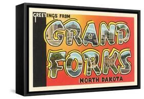 Greetings from Grand Forks, North Dakota-null-Framed Stretched Canvas