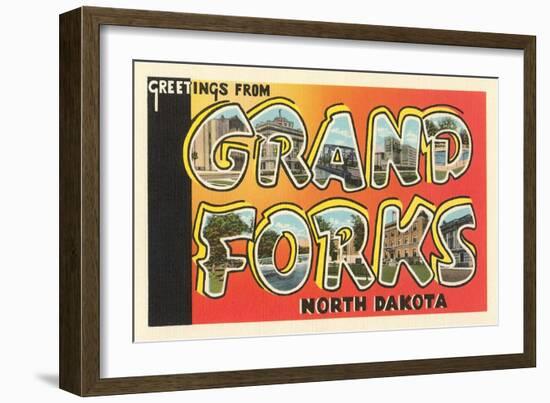 Greetings from Grand Forks, North Dakota-null-Framed Art Print