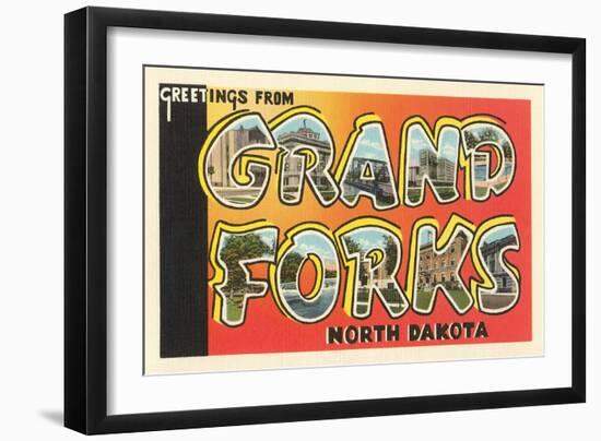 Greetings from Grand Forks, North Dakota-null-Framed Art Print