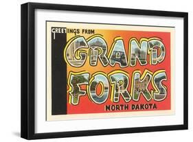 Greetings from Grand Forks, North Dakota-null-Framed Art Print