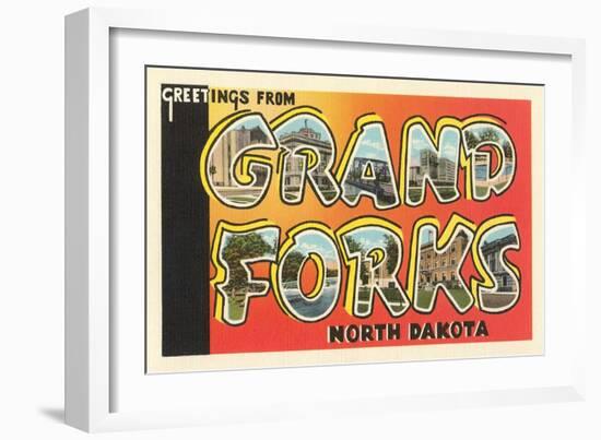 Greetings from Grand Forks, North Dakota-null-Framed Art Print