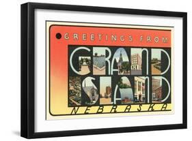 Greetings from Grand Island, Nebraska-null-Framed Art Print