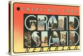 Greetings from Grand Island, Nebraska-null-Stretched Canvas